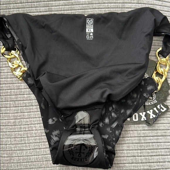Dixxon Panthera gold digger Black Bikini Bottom with Gold Chain XL - Picture 3 of 3